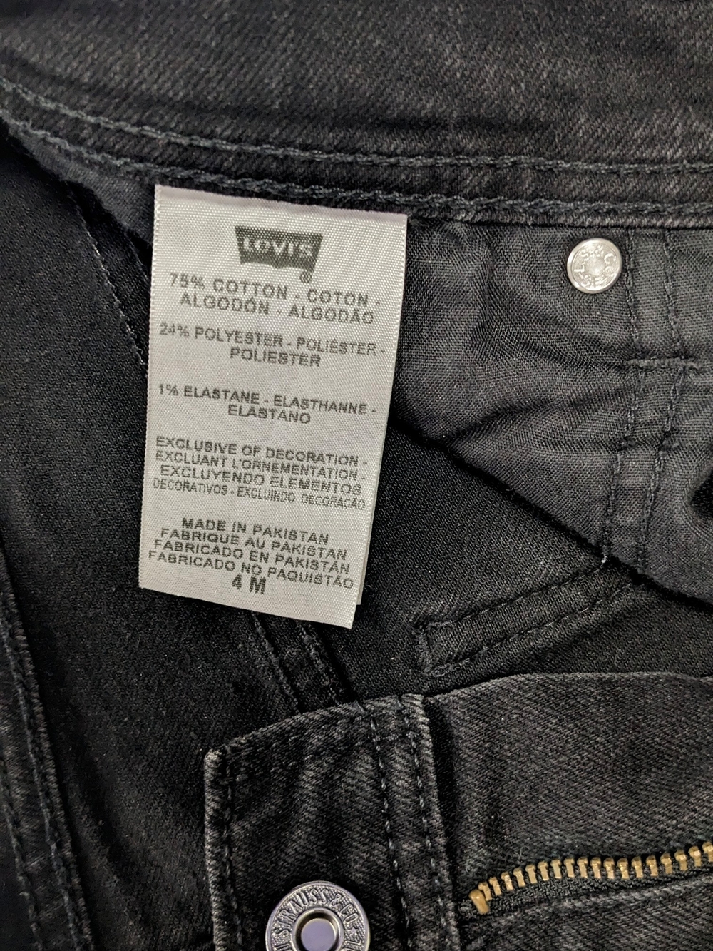 Levi's 505 Women’s Black Straight Leg Jeans - Picture 8 of 11